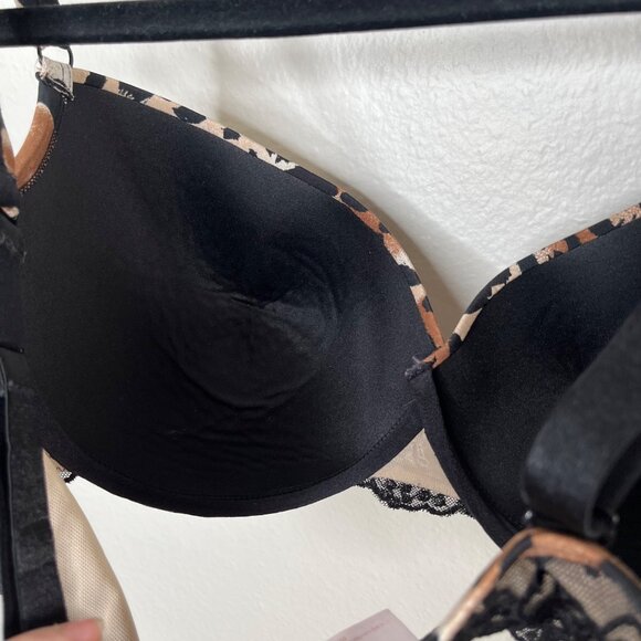 Cacique by Lane Bryant Womens Leopard Print Underwire balconette Bra 42DD - Picture 8 of 9